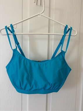 Blue Strappy Bikini Top — Sleek Support Swim Bralette